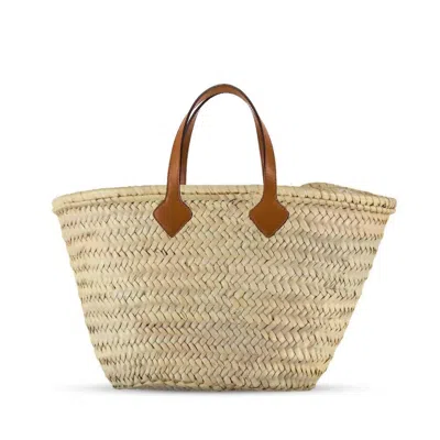 Doum For Women Classic Straw Tote Bag In Natural In White
