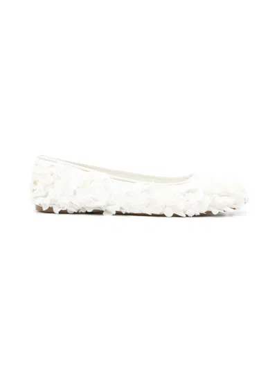 Douuod Kids' 3d-detailing Ballet Flats In White
