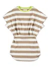 Douuod Striped Dress In Cream