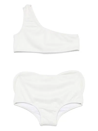 Douuod Kids' Asymmetric Bikini In White