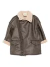 Douuod Asymmetrical Zip-front Jacket In Brown