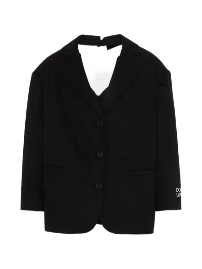Douuod Kids' Basul Bow Blazer In Black