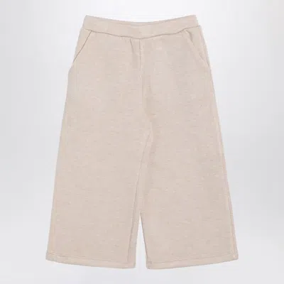 Douuod Beige Viscose Blend Trousers Women In Neutral