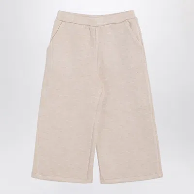 Douuod Kids' Beige Viscose Blend Trousers