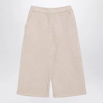 Douuod Beige Viscose Blend Trousers In Pink