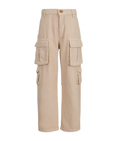 Douuod Kids' Belt Loops Overalls In Nude