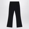 Douuod Black Trousers With Logo Patch In Black