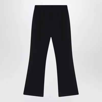 Douuod Kids' Black Trousers With Logo Patch