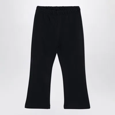 Douuod Blue Cotton Jogging Trousers Women In Black