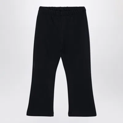 Douuod Blue Cotton Jogging Trousers In Black