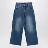 Douuod Blue Washed Denim Jeans In Blue