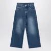 Douuod Blue Washed Denim Jeans In Blue