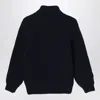 Douuod Blue Wool Turtleneck Sweater