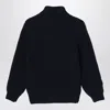 Douuod Blue Wool Turtleneck Sweater In Blue