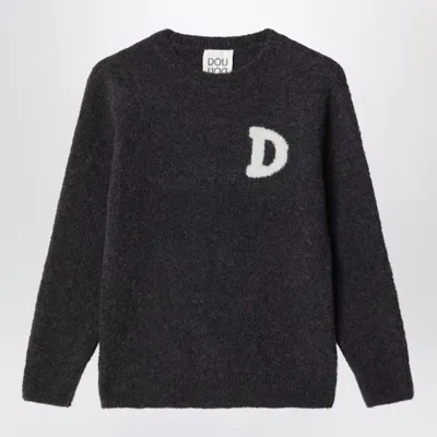 Douuod Bouclé Knit Sweater In Brown