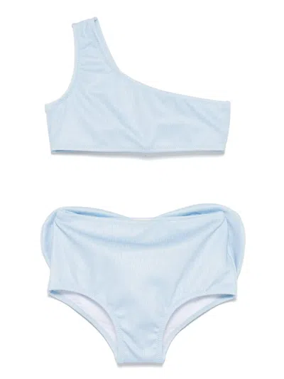 Douuod Kids' Bow-detail Bikini In Light Blue