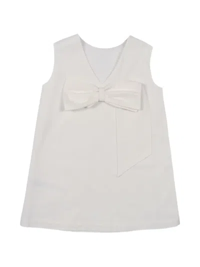 Douuod Kids' Bow Mini Dress In White