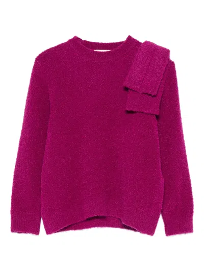 Douuod Kids' Bow Sweater In Pink