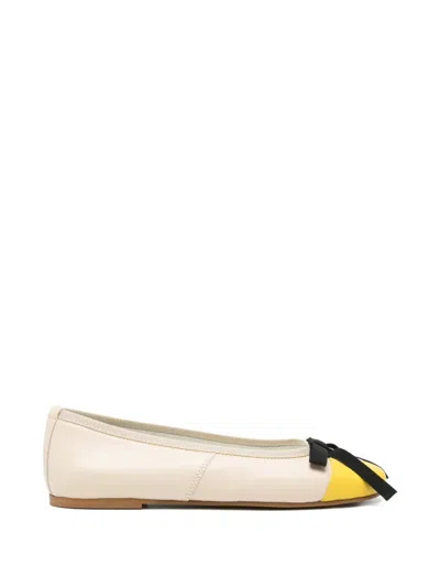 Douuod Kids' Bow-detail Ballerinas In Neutral