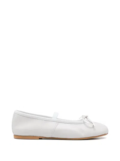 Douuod Kids' Bow-detail Ballerinas In White
