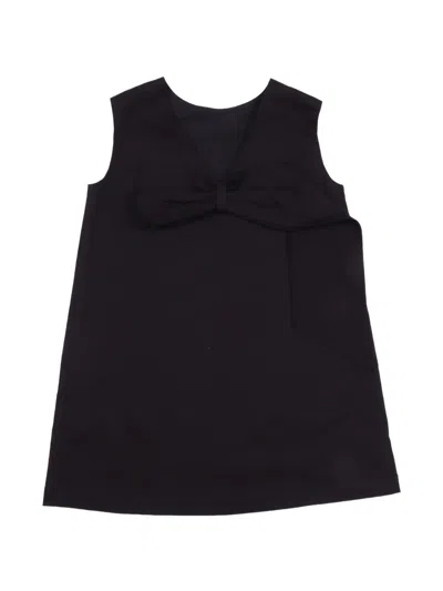 Douuod Bow-detail Sleeveless Dress In Black