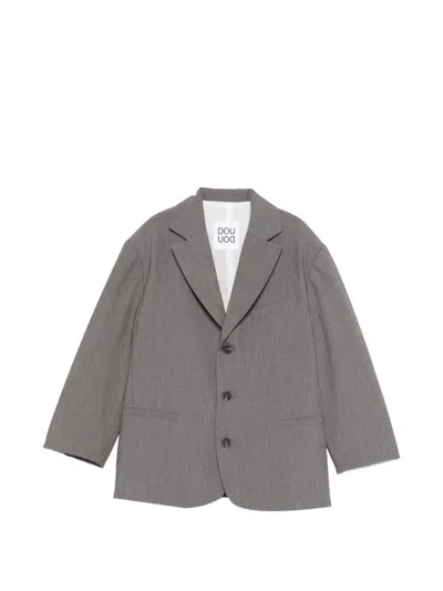 Douuod Kids' Button Jacket In Gray