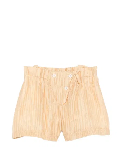 Douuod Kids' Button Pleated Shorts In Neutral