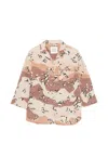 Douuod Button-up Pocket Camouflage Jacket In Multi