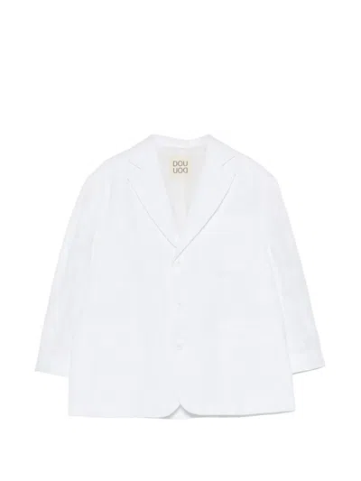 Douuod Kids' Buttoned Blazer In White