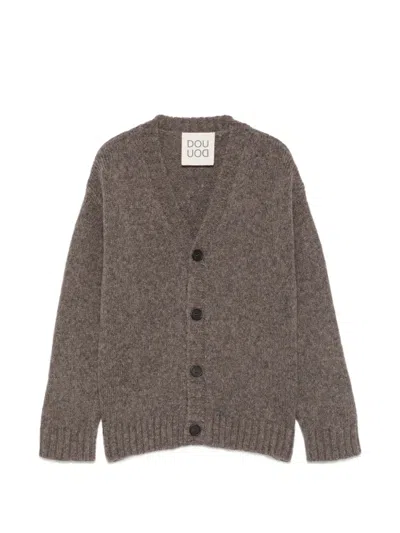 Douuod Button-fastening Cardigan In Brown