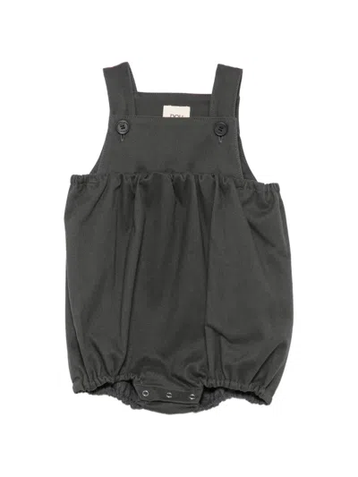 Douuod Babies' Button-fastening Gathered Dungaree In Grey