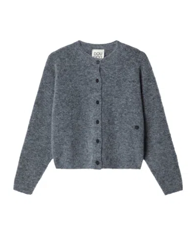 Douuod Button-up Cardigan In Gray