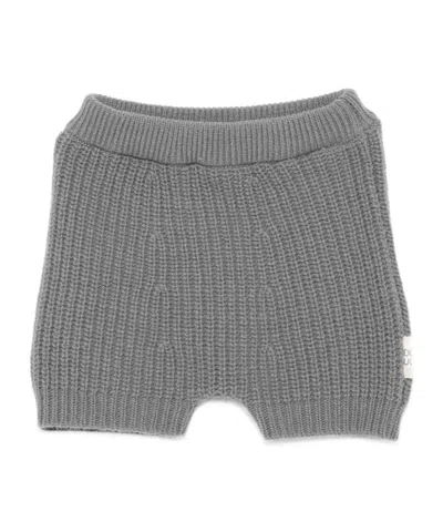 Douuod Cable-knit Trousers In Gray