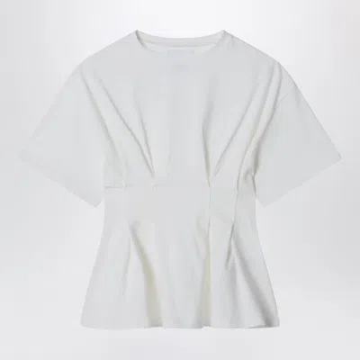 Douuod Calendula Ivory Cotton T-shirt In White