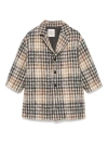 Douuod Checked Coat In Brown
