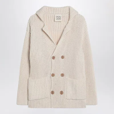 DOUUOD CARDIGAN TRICICLO IVORY IN COTTON