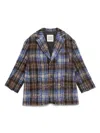 Douuod Check-pattern Jacket In Blue