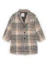Douuod Checked Coat In Marrone