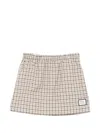 Douuod Checked-pattern Skirt In Neutral