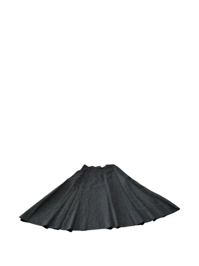Douuod Check-pattern A-line Mini Skirt In Black