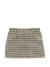 Douuod Check-pattern Elasticated-waist Skirt In Pattern