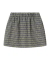Douuod Check-pattern Elasticated-waist Skirt In White