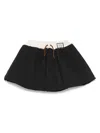 Shop Douuod Contrasting-trim Skirt In Black