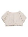 Douuod Cotton-blend Blouse In Gray