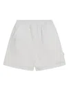 Douuod White Cotton Shorts