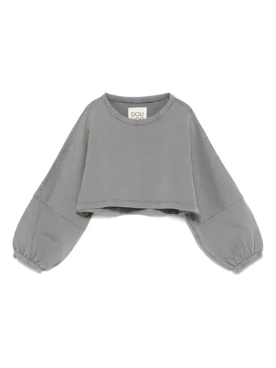Douuod Kids' Cotton Sweatshirt In Gray