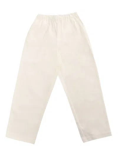 Douuod Kids' Cream Colored Pants In Panna