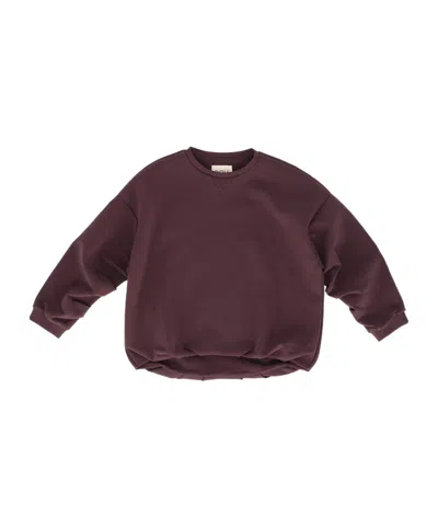 Douuod Crew-neck Long-sleeve Sweater In Burgundy