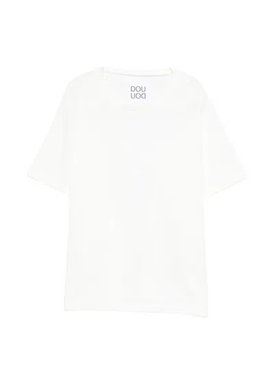 Douuod Kids' Crewneck Short-sleeve T-shirt In White