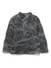 Douuod Crinkled Shirt In Grey